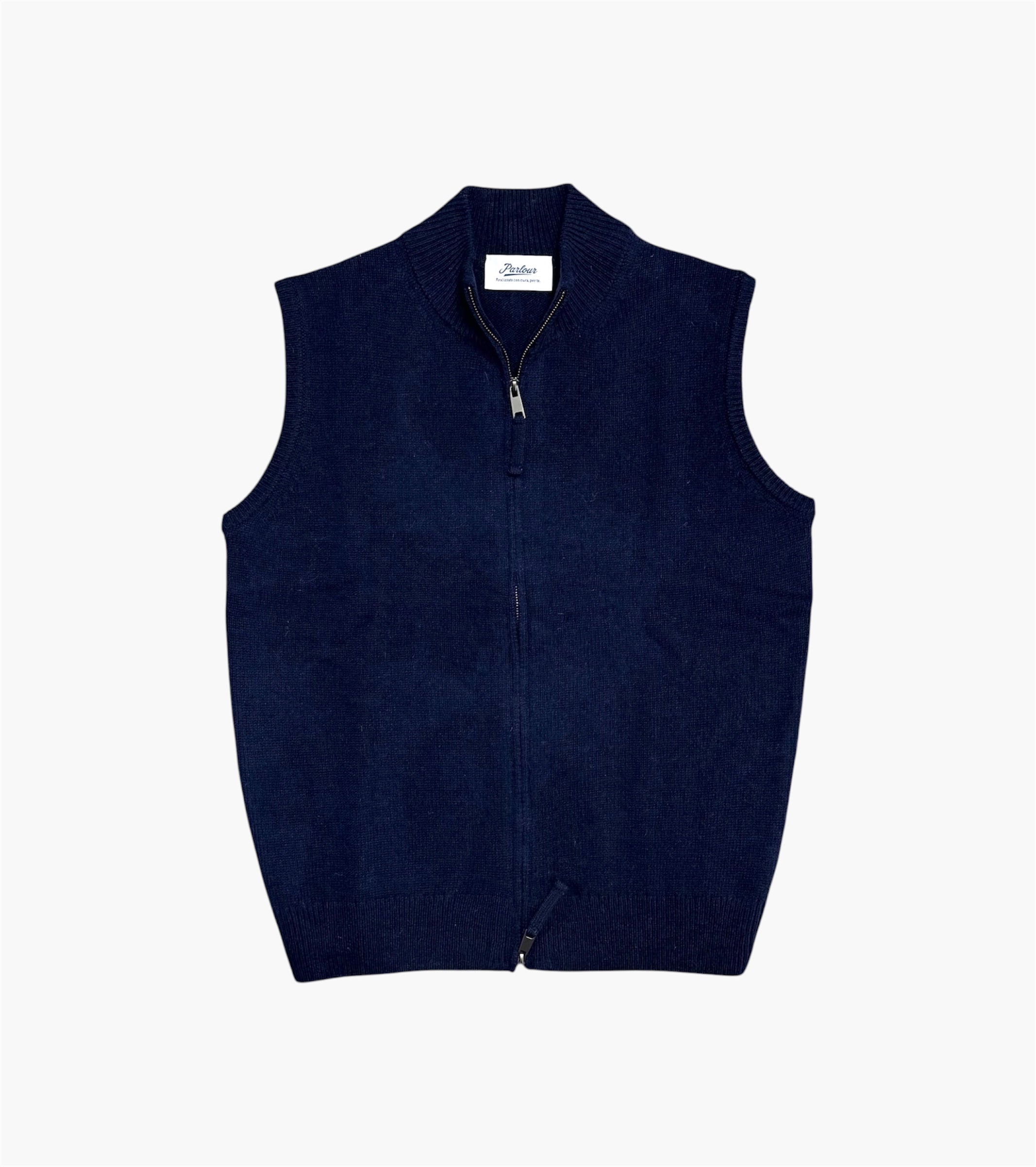 GILET OTTO LANA SHETLAND CON ZIP