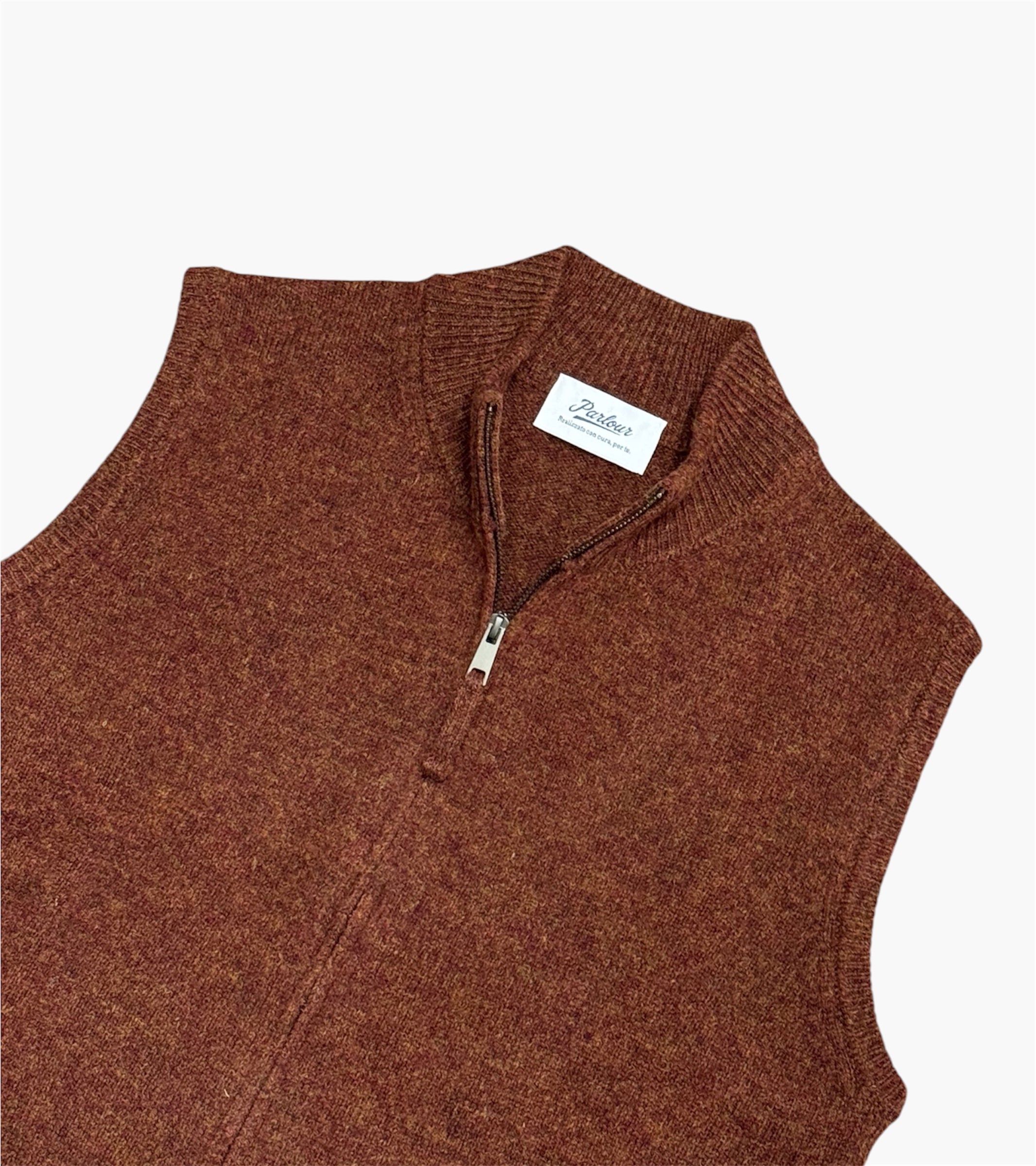 GILET OTTO LANA SHETLAND CON ZIP