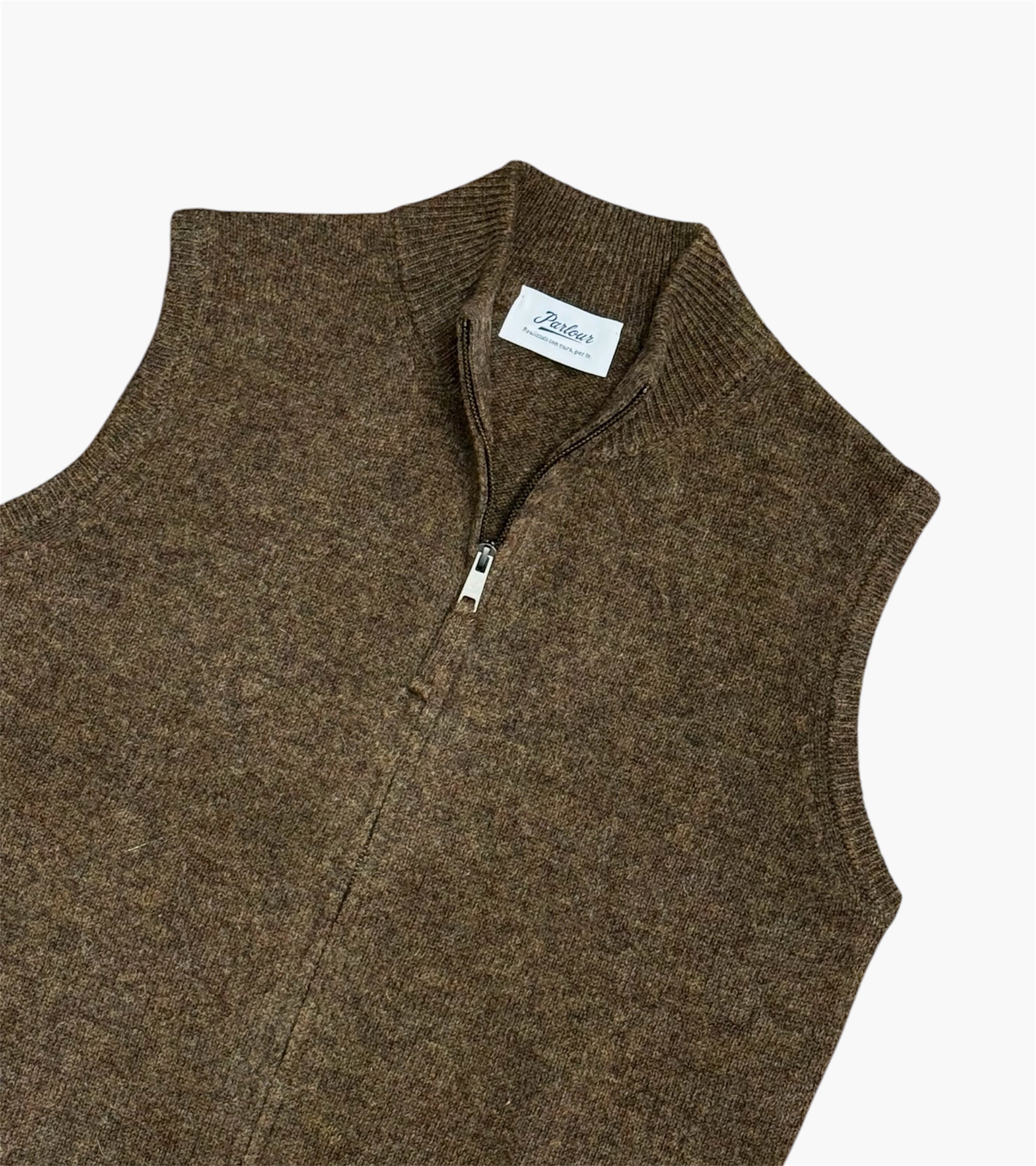 GILET OTTO LANA SHETLAND CON ZIP