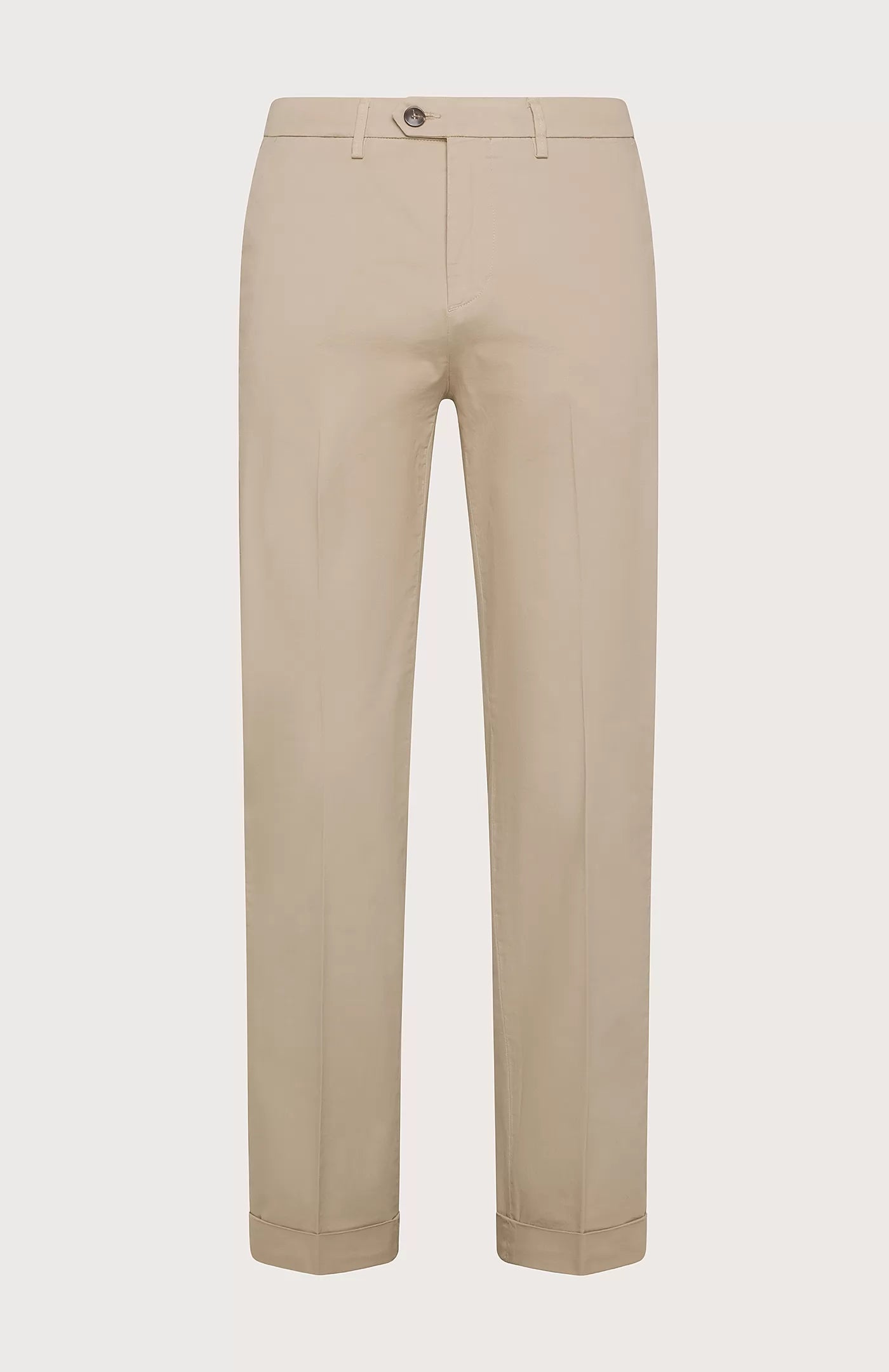 Pantaloni chino uomo cotone stretch sabbia con tasche