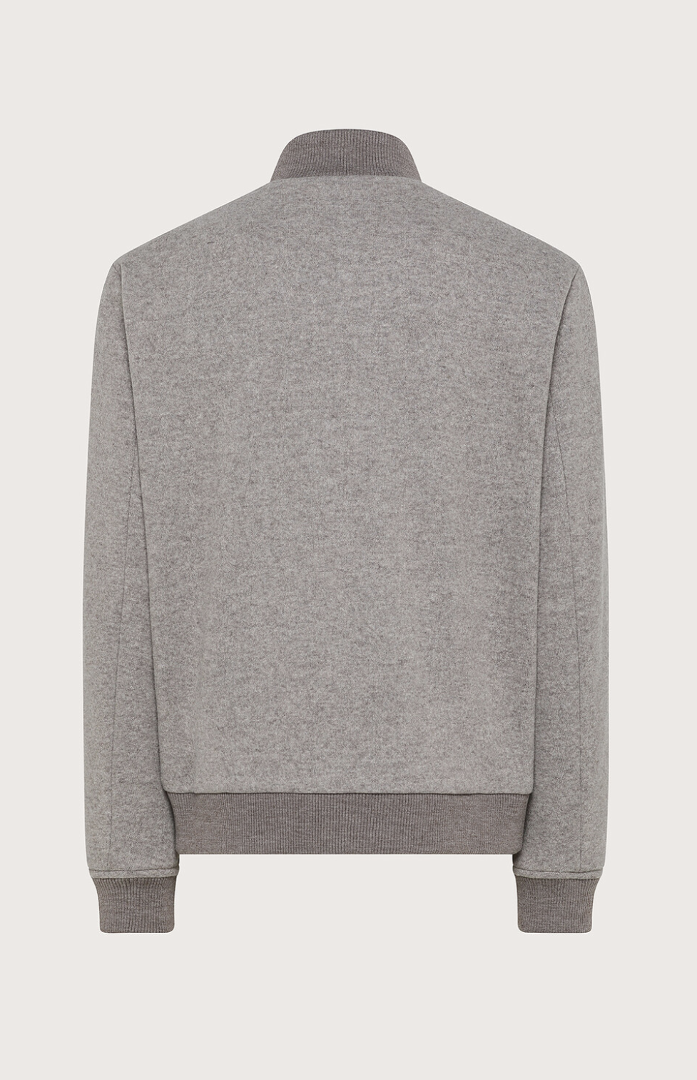 Bomber lana cashmere uomo con bottoni color fango