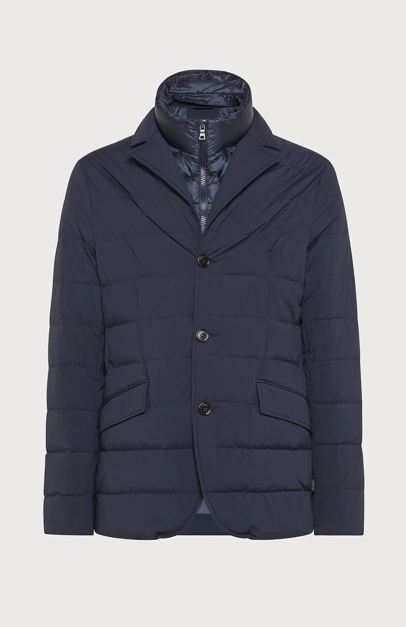 Cappotto uomo imbottito in nylon con stacchino elegante